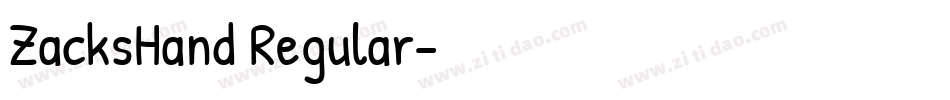 ZacksHand Regular字体转换